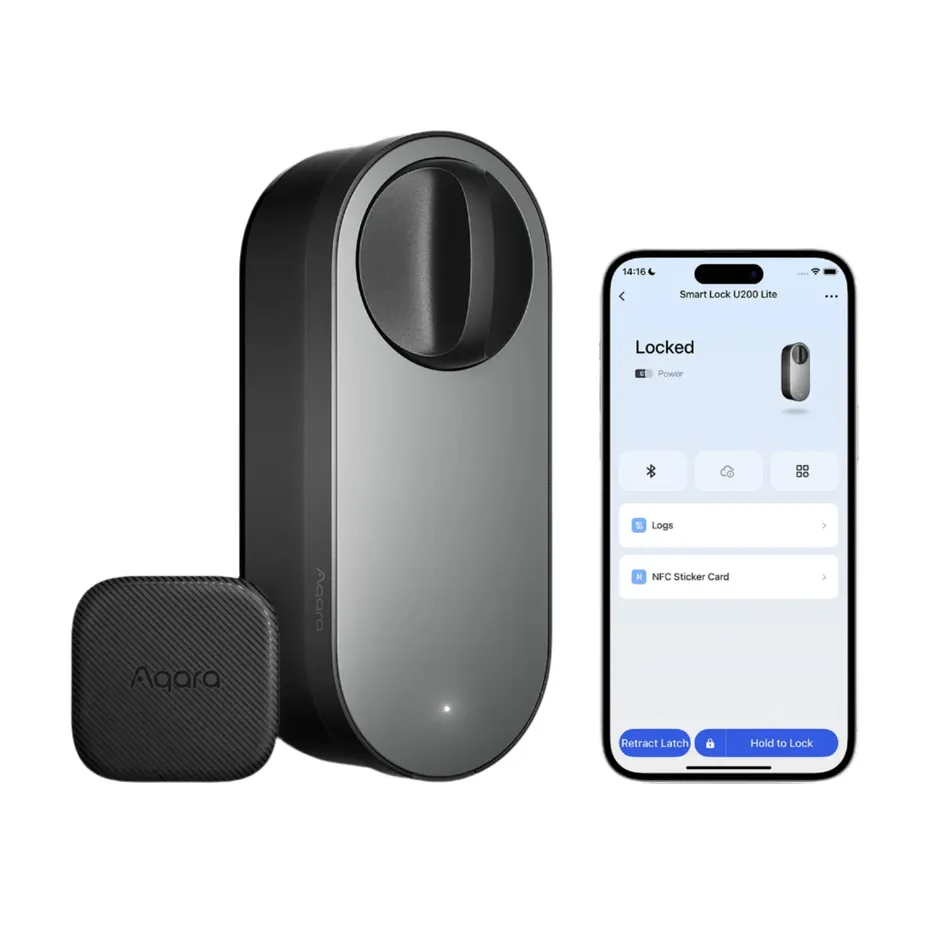 Aqara Smart Lock U200 Lite Kit -älylukko, musta (Homekit, Matter, Thread)