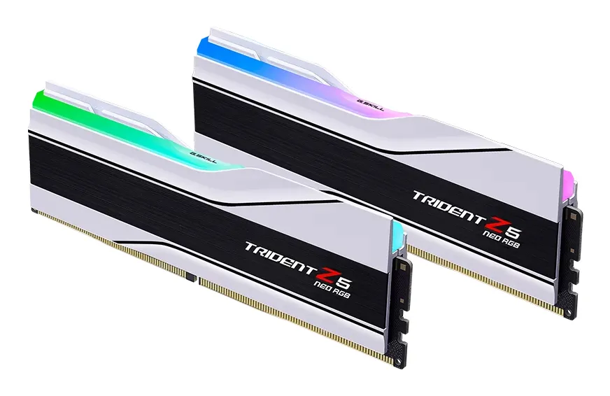 G.Skill DDR5 - 48GB - 6400 - CL - 32 (2x 24 GB) dual kit, RAM (white, F5-6400J3239F24GX2-TZ5NRW, Trident Z5 NEO RGB, AMD EXPO)