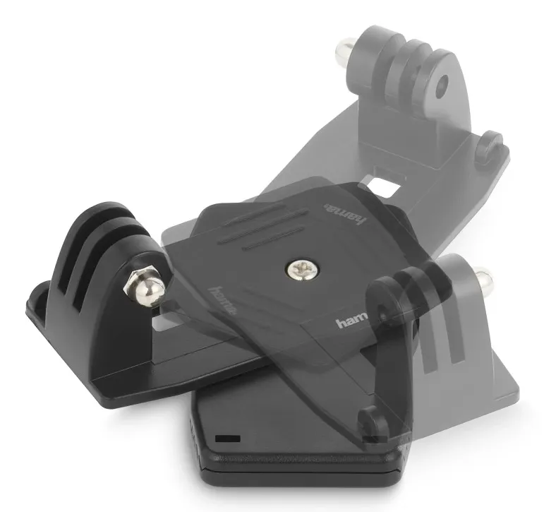 HAMA HA-00004573 360-Degree Swivel Clip Mount for GoPro-Compatible Action Cameras, Black