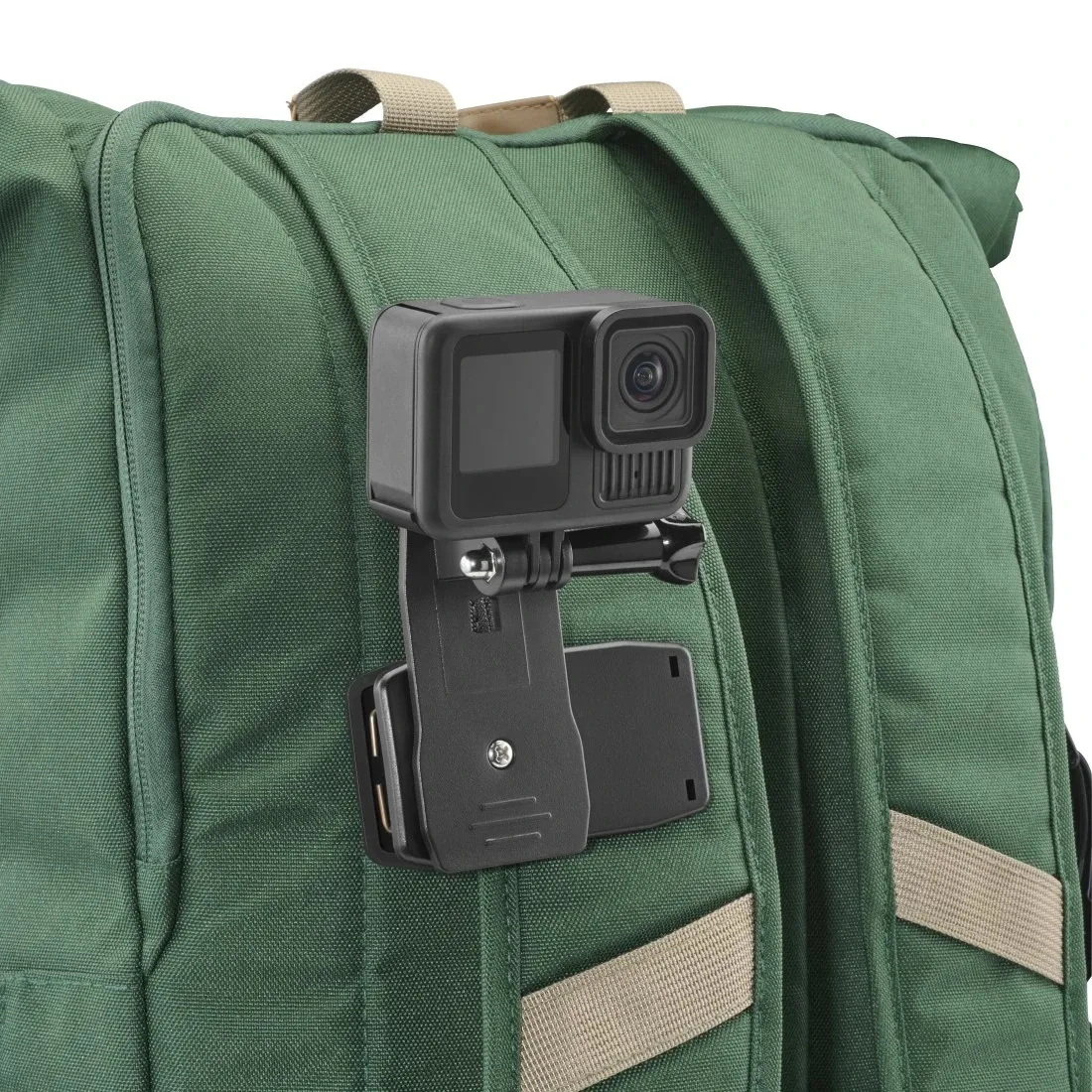 HAMA HA-00004573 360-Degree Swivel Clip Mount for GoPro-Compatible Action Cameras, Black
