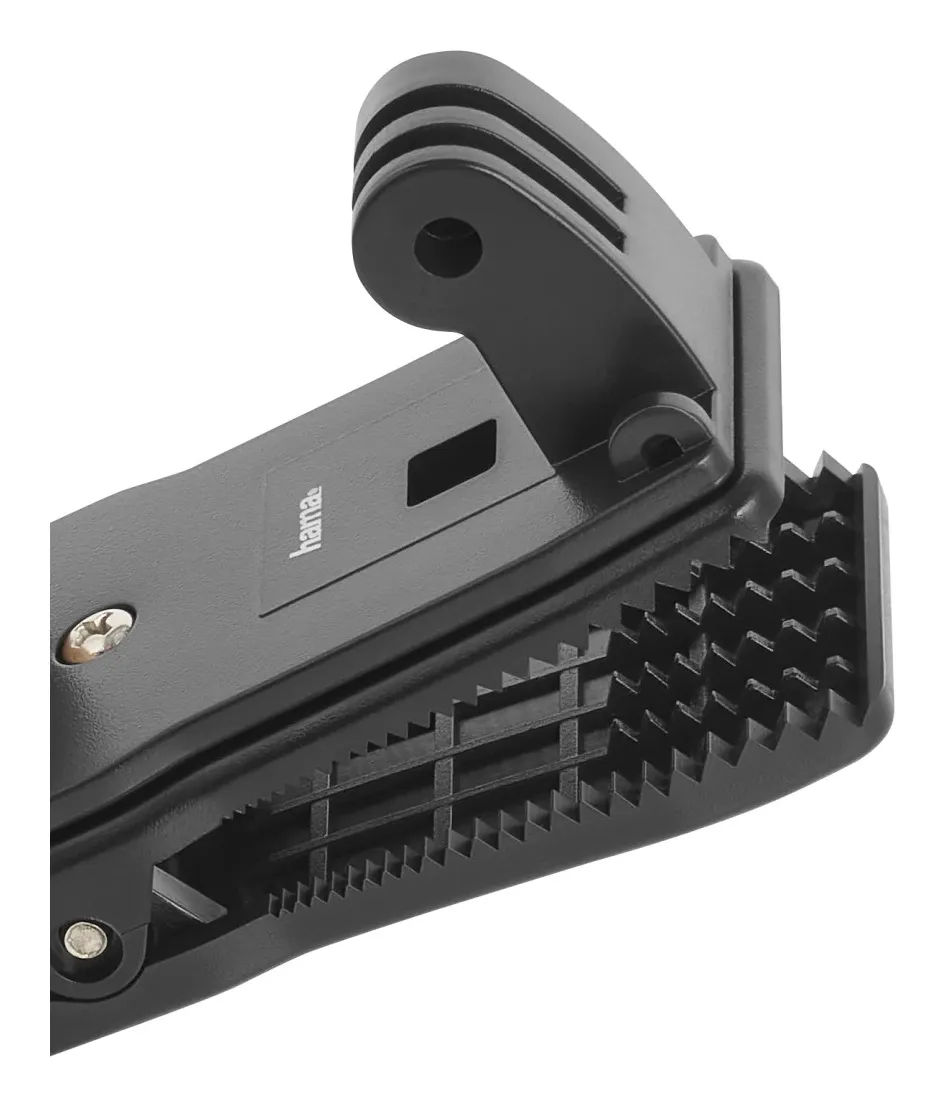 HAMA HA-00004573 360-Degree Swivel Clip Mount for GoPro-Compatible Action Cameras, Black