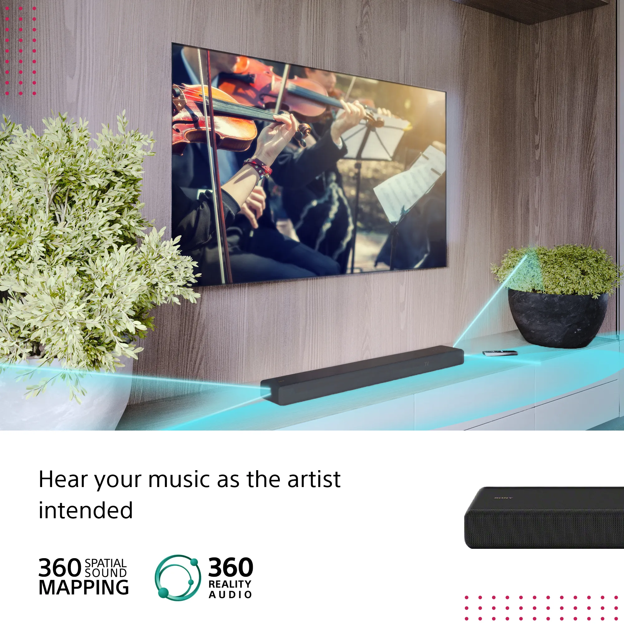 Sony HTA3000 360 Spatial Sound Mapping Dolby Atmos DTS:X 3.1-kanavainen Soundbar