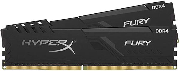 (Fyndh&ouml;rnan) Kingston 32 GB (2 x 16 GB) HyperX Fury, DDR4 3200 MHz - minne, svart