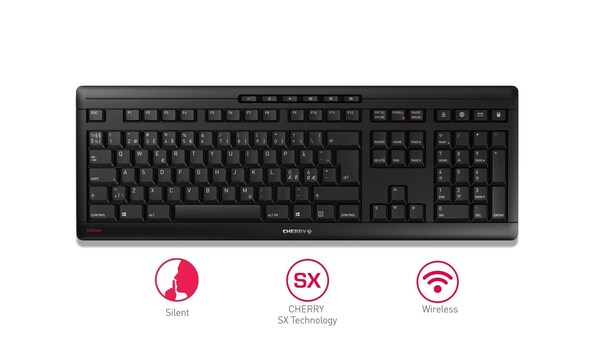 Cherry Stream Wireless - wireless keyboard, Black