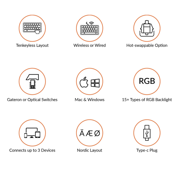 Keychron K8 RGB Aluminum - wireless gaming keyboard, Gateron Red