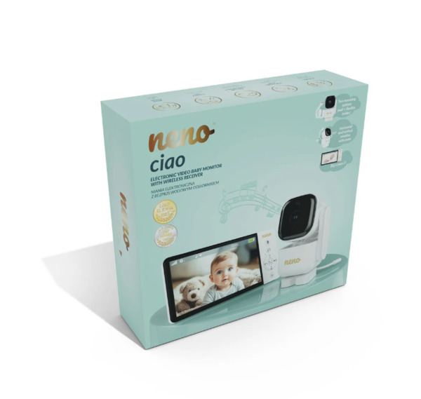 Neno Ciao videobabyvakt, 5", Vit/Svart