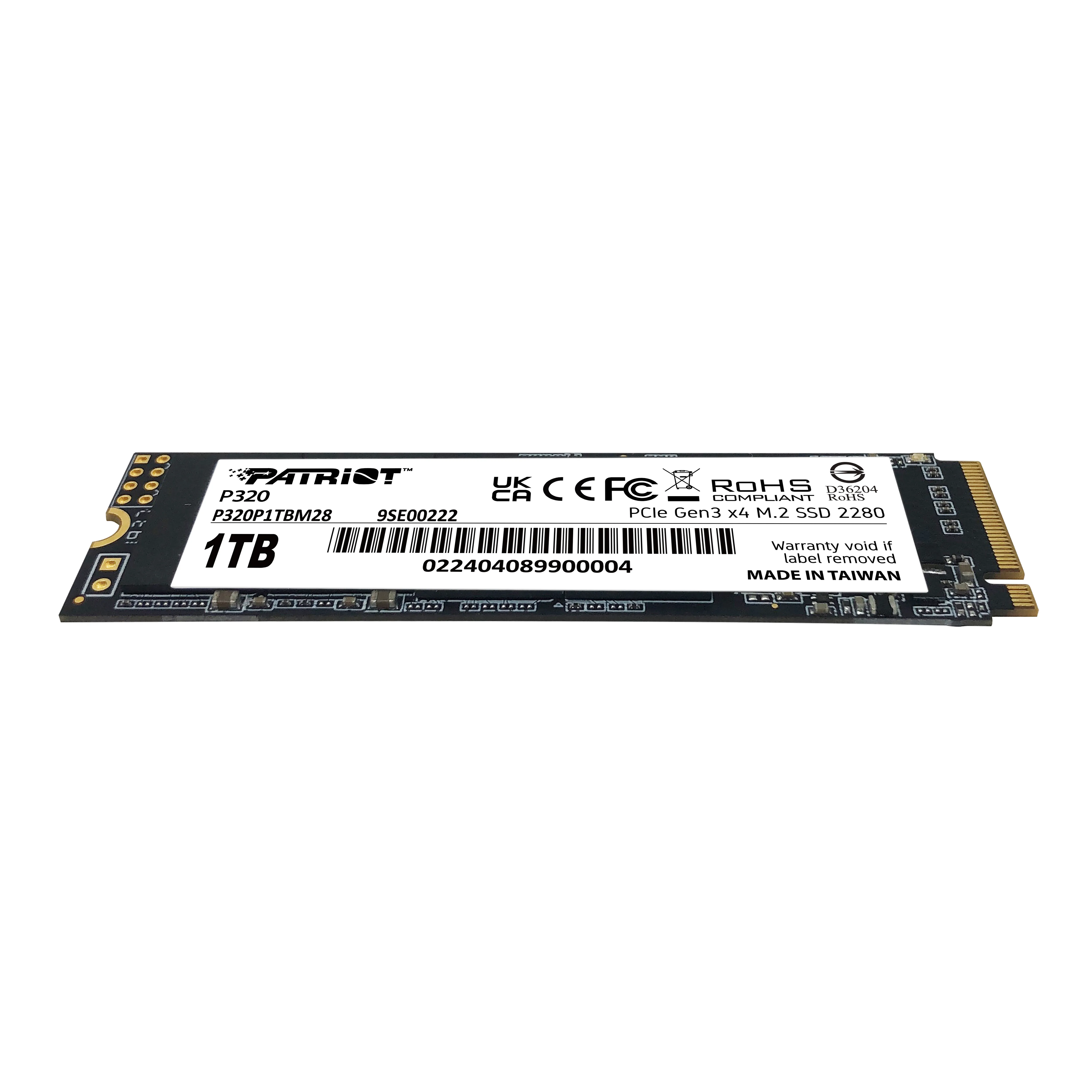 Patriot P320 1TB M.2 PCIe 3.0 NVMe SSD