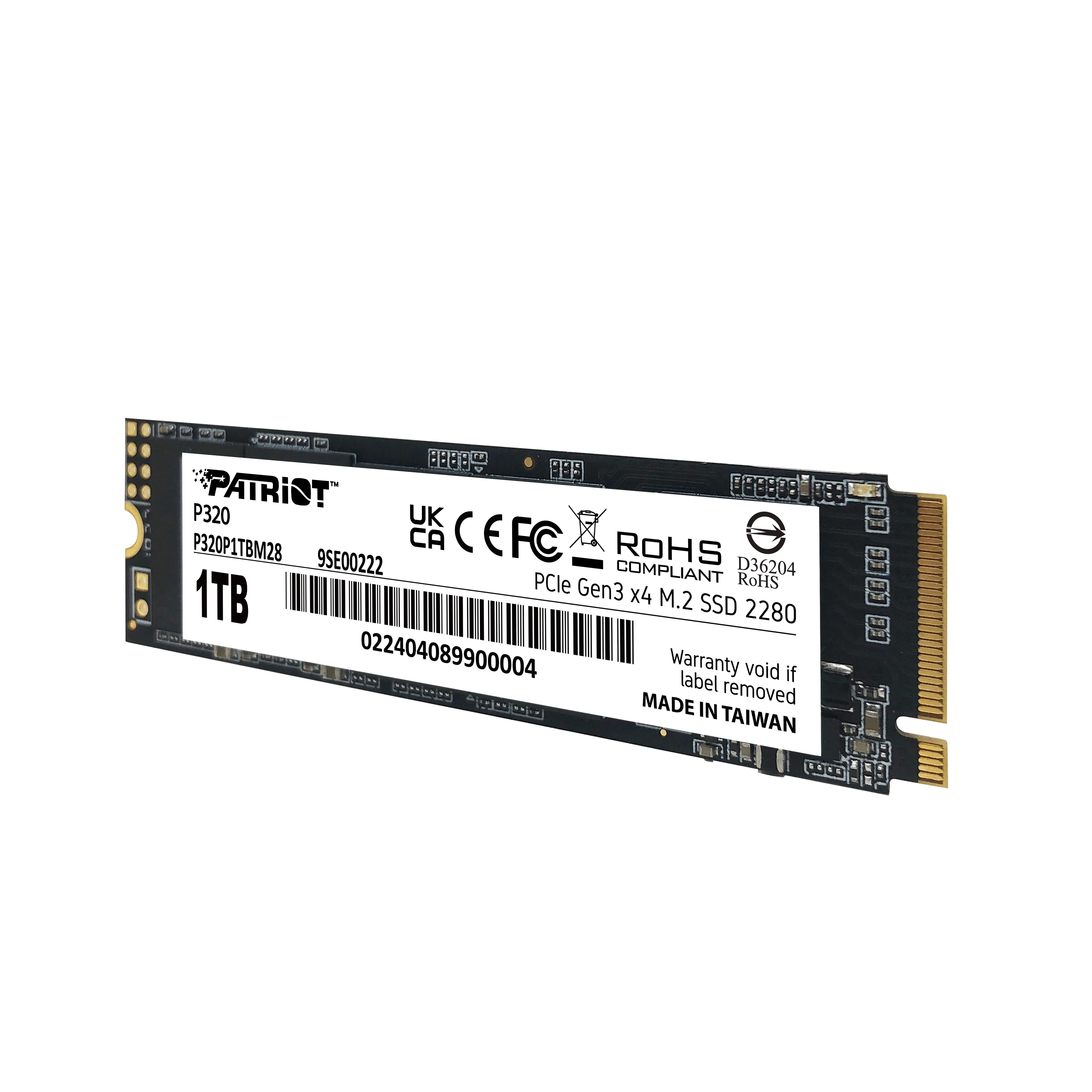 Patriot P320 1TB M.2 PCIe 3.0 NVMe SSD