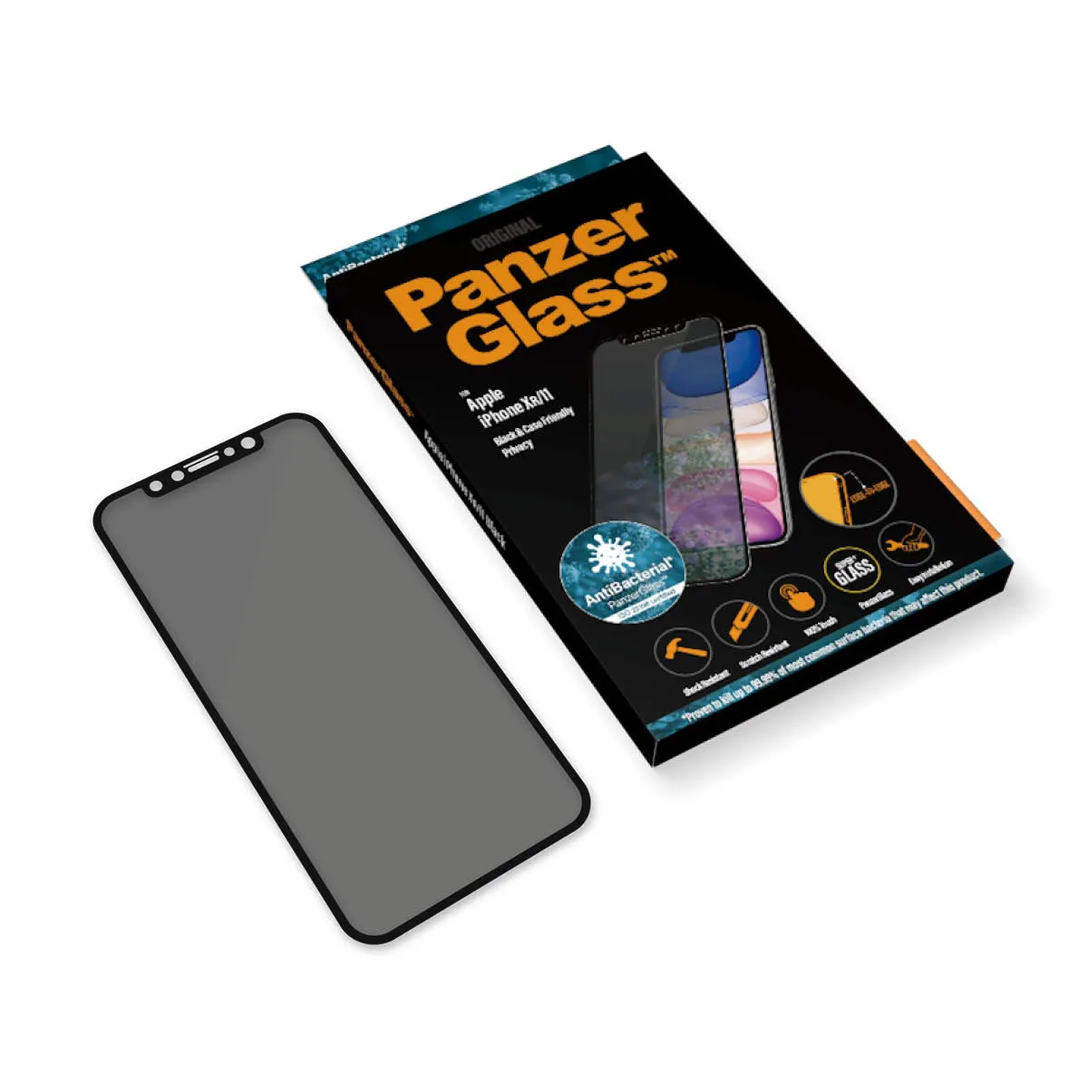 PanzerGlass Case Friendly, Privacy, iPhone XR - sk&auml;rmskydd