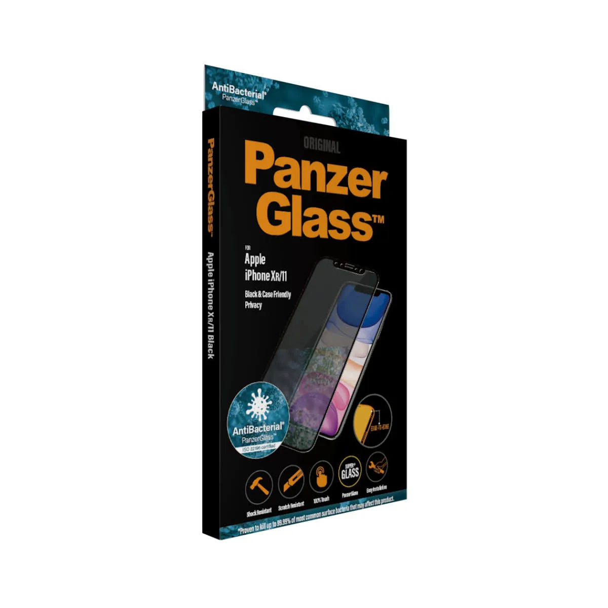 PanzerGlass Case Friendly, Privacy, iPhone XR - sk&auml;rmskydd