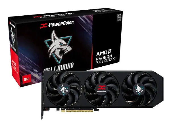 Powercolor Radeon RX 9060 XT Hellound 8 GB - grafikkort
