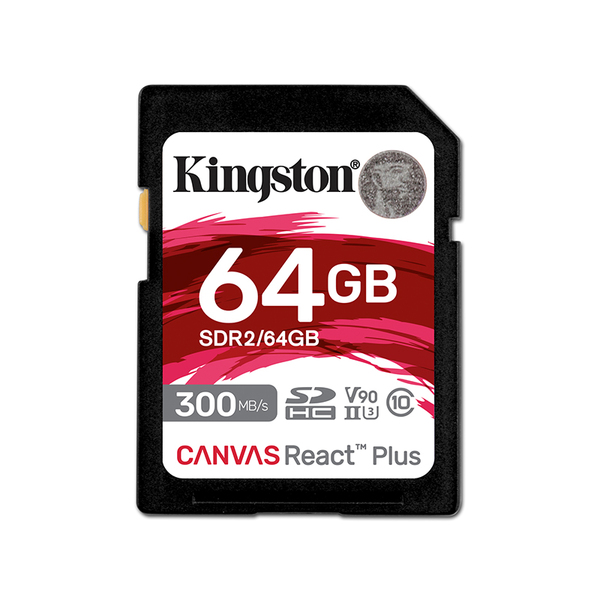 Kingston Canvas React Plus 64 GB SDXC UHS-II -minneskort