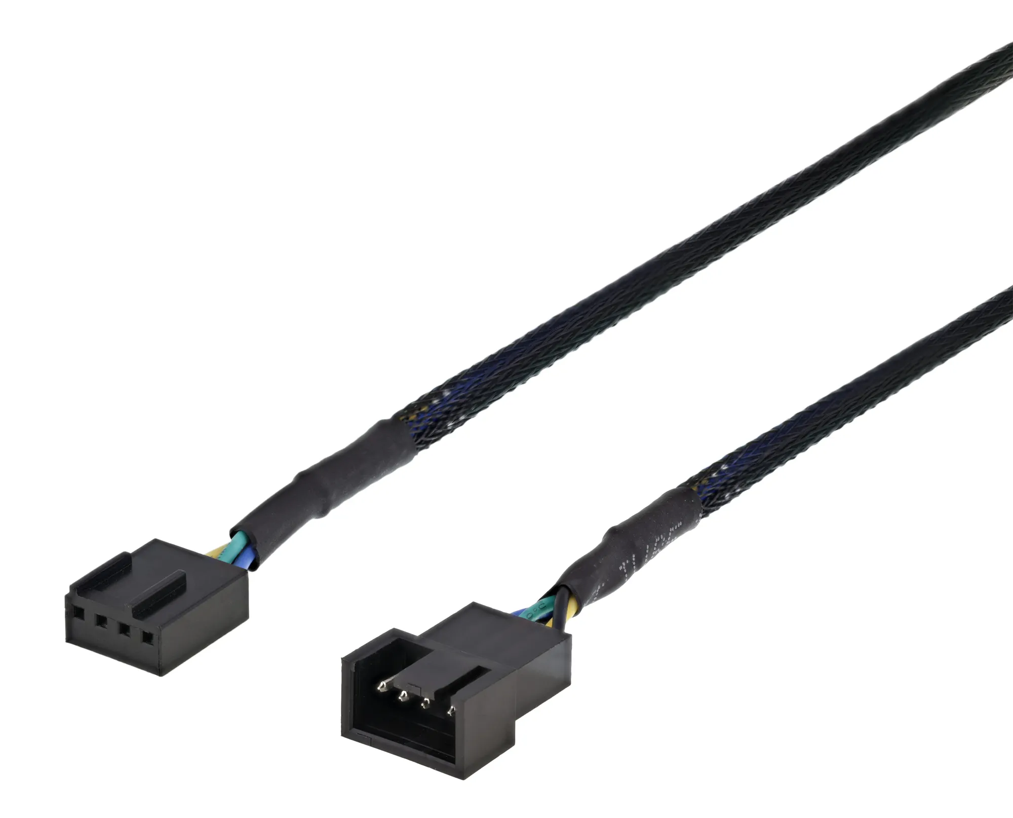 DELTACO extension cable for 4-pin fans 0.6m, black