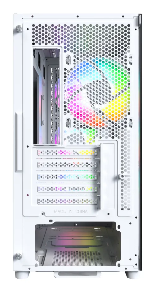 Montech X5M Micro-ATX Case, with RGB lighting, Black / White