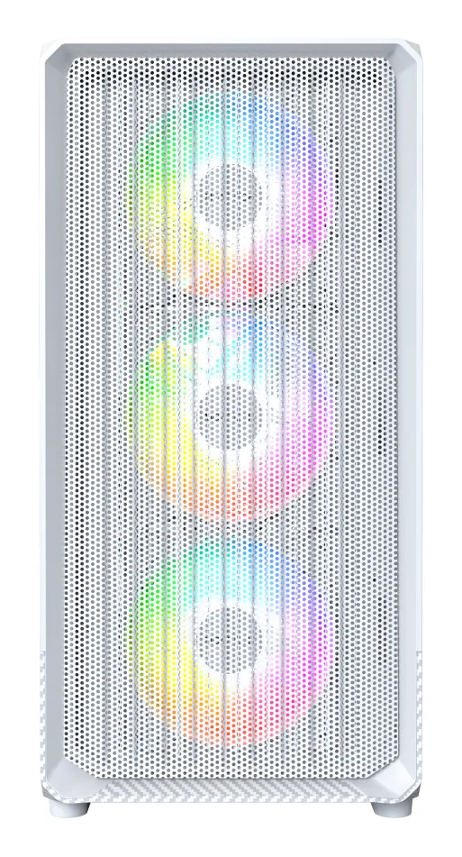 Montech X5M Micro-ATX Case, with RGB lighting, Black / White