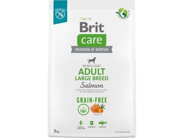 Brit Care Grain-free Adult Large Breed Salmon &amp; Potato, Koiran kuivaruoka, 3 kg