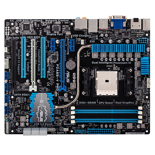 Asus F2A85-V PRO, AMD A85 Socket FM2, ATX