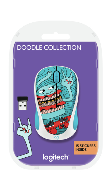 Logitech M238 Doodle Collection -langaton hiiri, Skateburger
