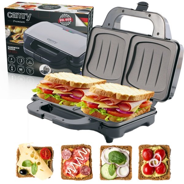 Camry CR 3054 Sandwich Maker XL 1300 W Black/Silver