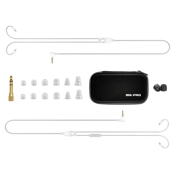 MEE audio M6 PRO Generation 2  Noise-Isolating In-Ear headphones with Detachable Cables /clear