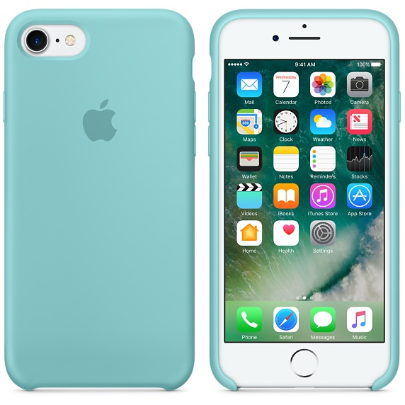 Apple iPhone 7 -silikonikuori - merensininen