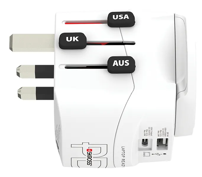 SKROSS PRO Light USB AC45PD World - Travel adapter, White
