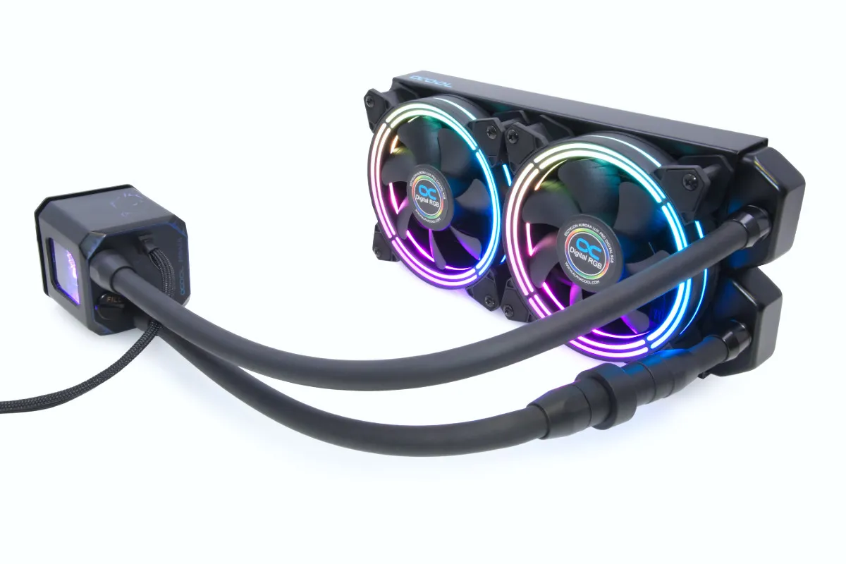 Alphacool Eisbaer Aurora 240mm ARGB Liquid Cooler, Black