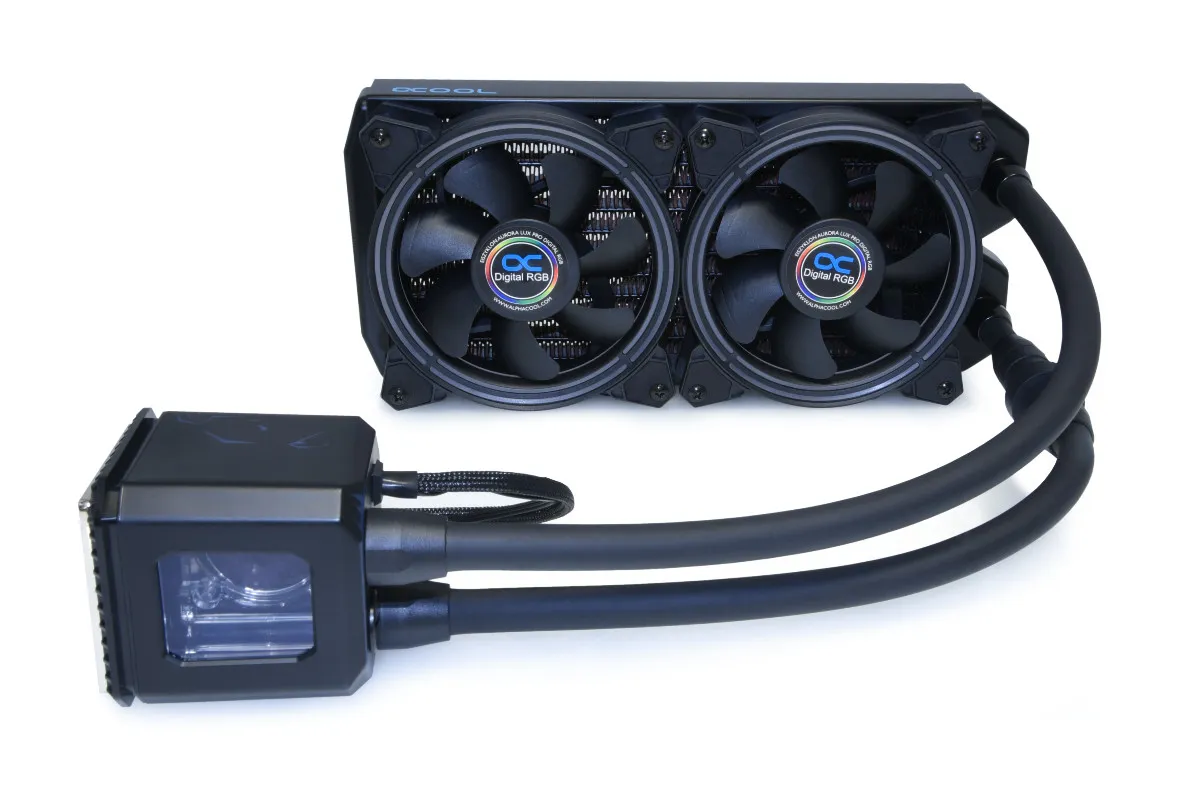 Alphacool Eisbaer Aurora 240mm ARGB Liquid Cooler, Black