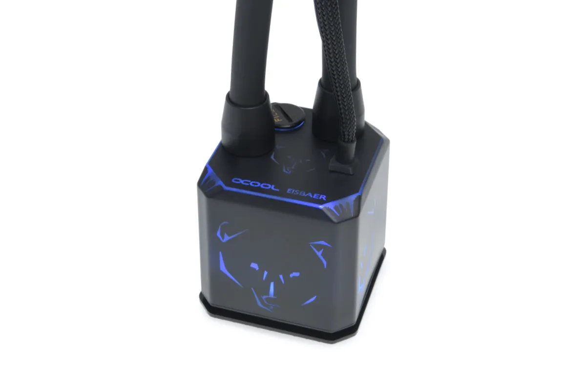 Alphacool Eisbaer Aurora 280mm ARGB Liquid Cooler, Black