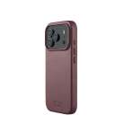 MUJJO Full Leather MagSafe Case for iPhone 17 Pro, Bronze Red