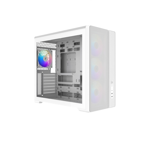 SAMA S50 Midi-Tower Case with window and RGB lighting, White