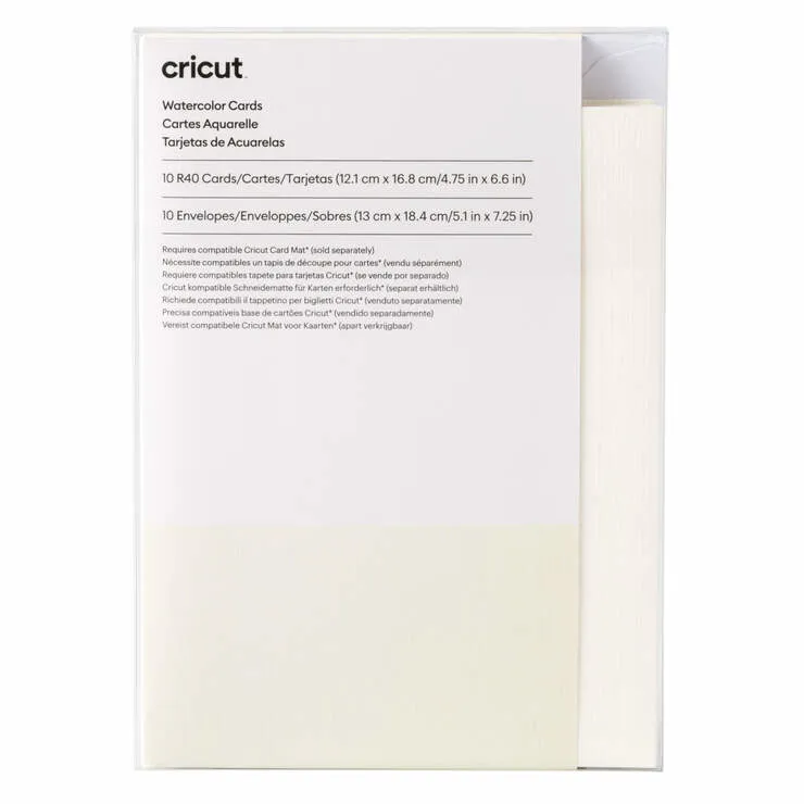Cricut watercolor cards R40, 10 pieces