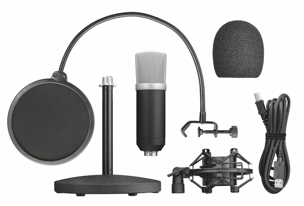 Trust GXT 252 Emita, USB, Condenser Microphone, Black