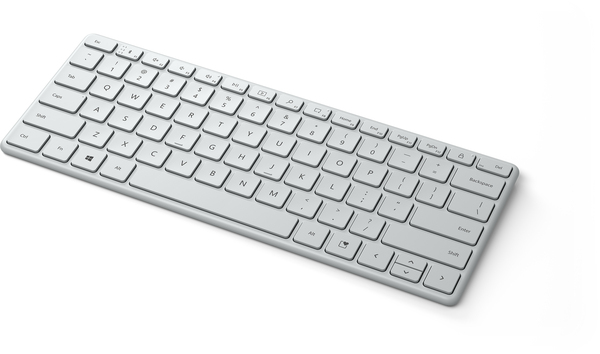 Microsoft Designer Compact - N&auml;pp&auml;imist&ouml; - langaton - Bluetooth 5.0 - kansainv&auml;linen englantilainen - J&auml;&auml;tikk&ouml;