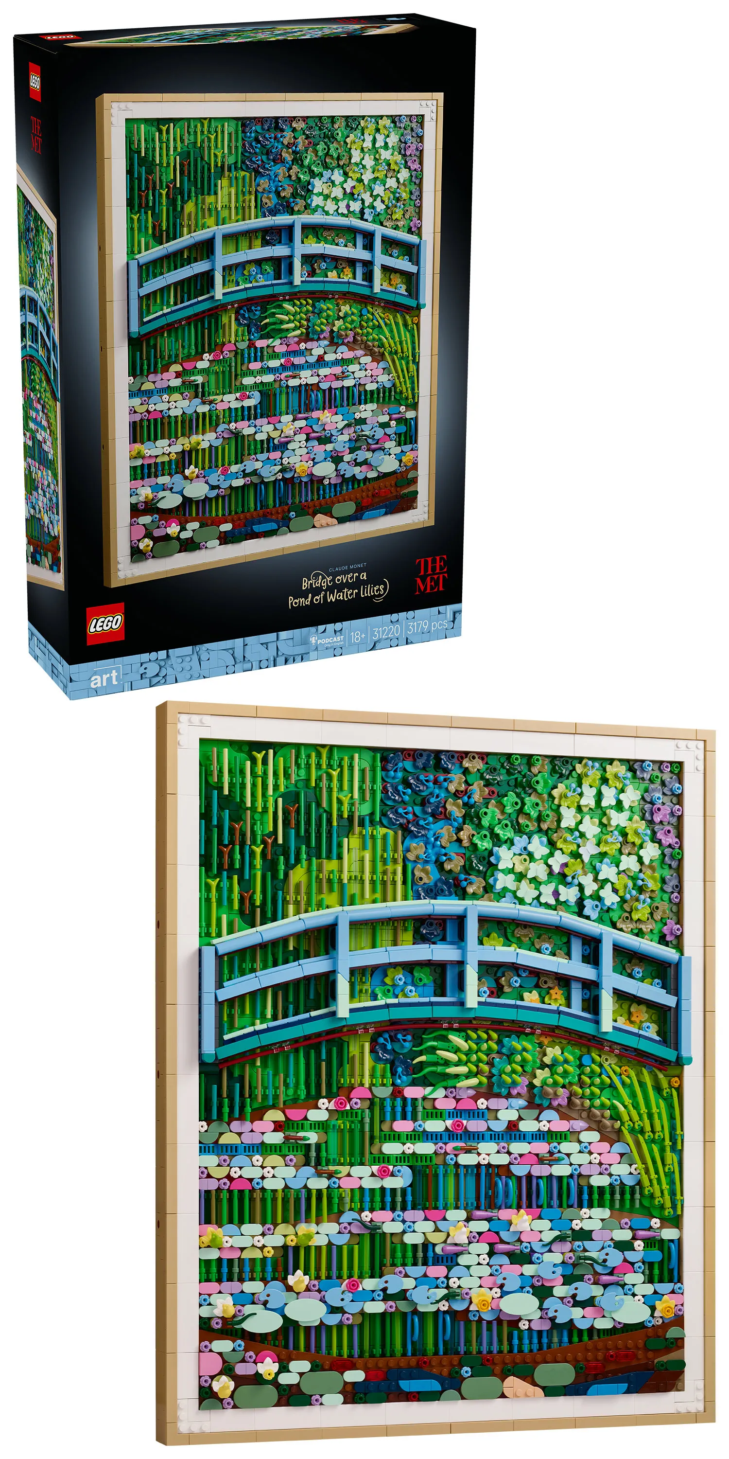 LEGO Art Claude Monet &ndash; Bridge over a Pond of Water Lilies 31220