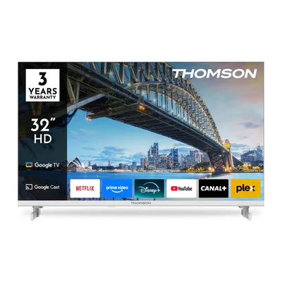 Thomson 32HG2S15W 32" HD Ready LED Google TV, 60 Hz, HDR10, valkoinen