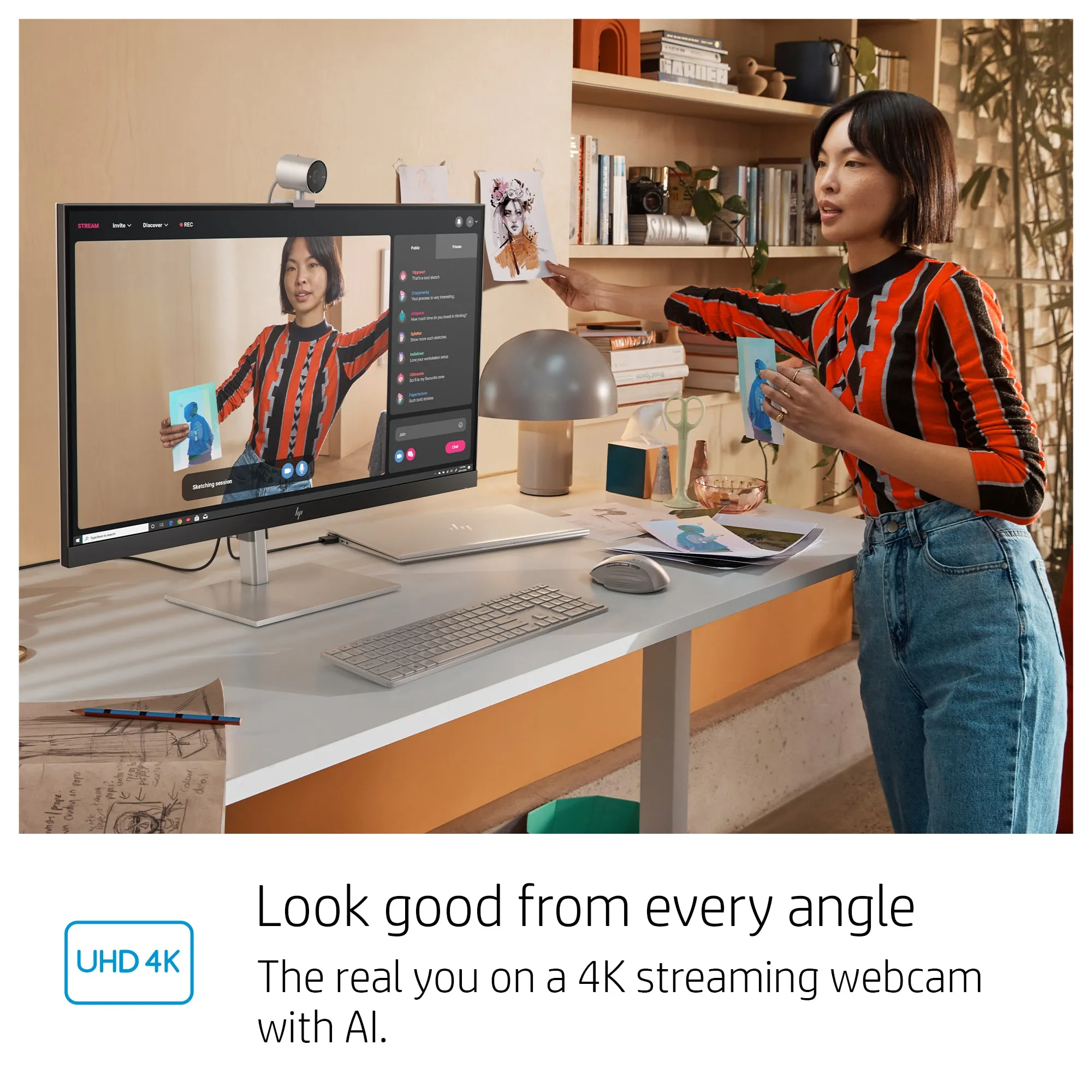 HP 950 4K Pro - webcam, grey
