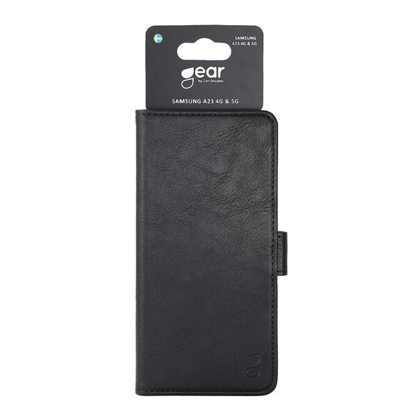 GEAR Wallet, Galaxy A23 - 2-in-1 Wallet Case, Black