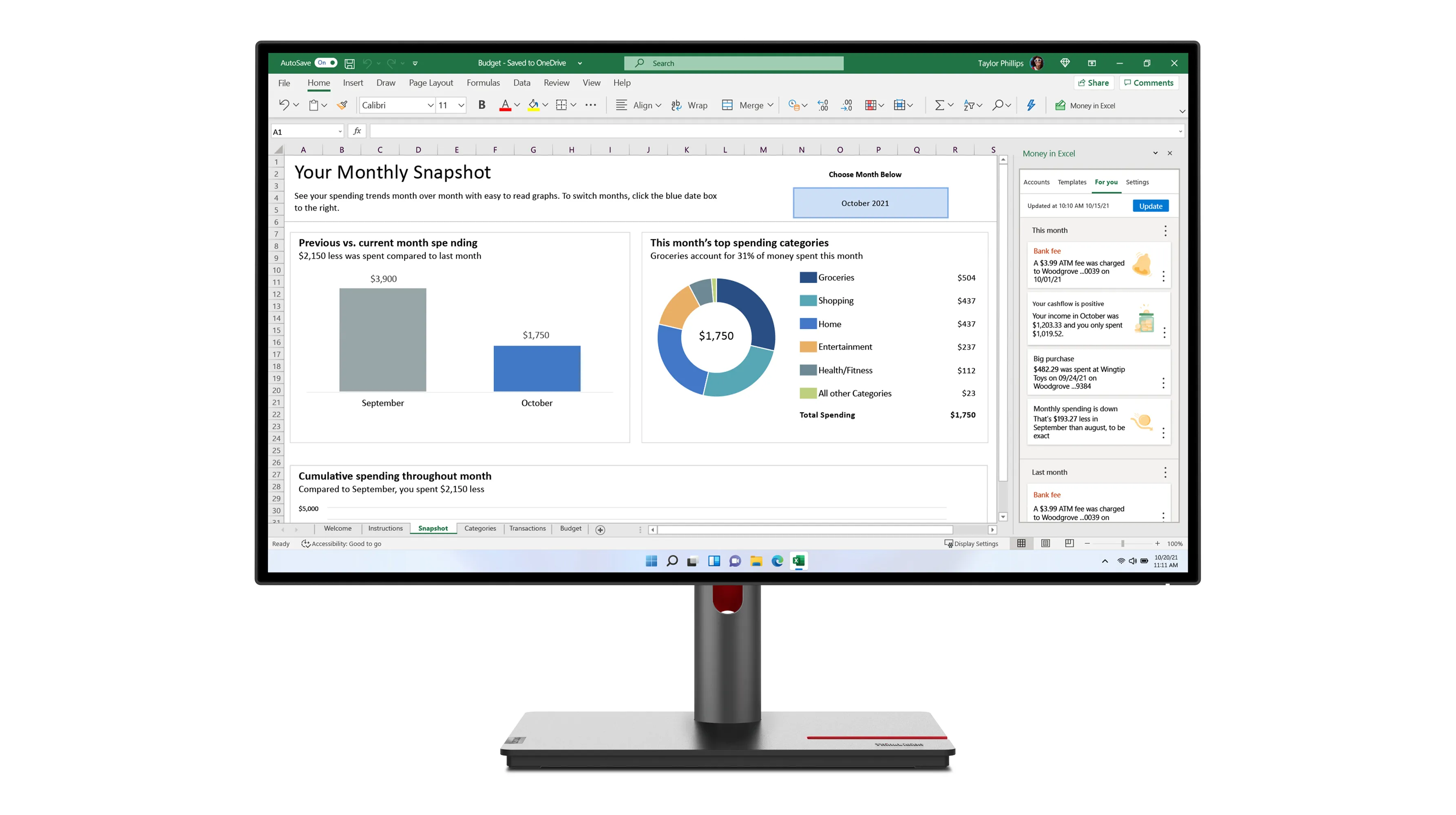Lenovo 27" ThinkVision P27h-30 QHD, IPS - monitor