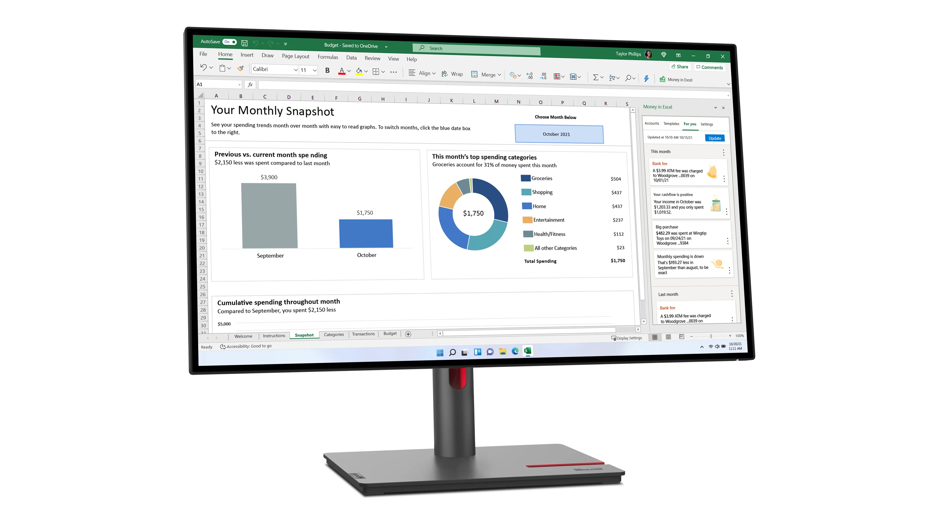 Lenovo 27&quot; ThinkVision P27h-30 QHD, IPS - monitor