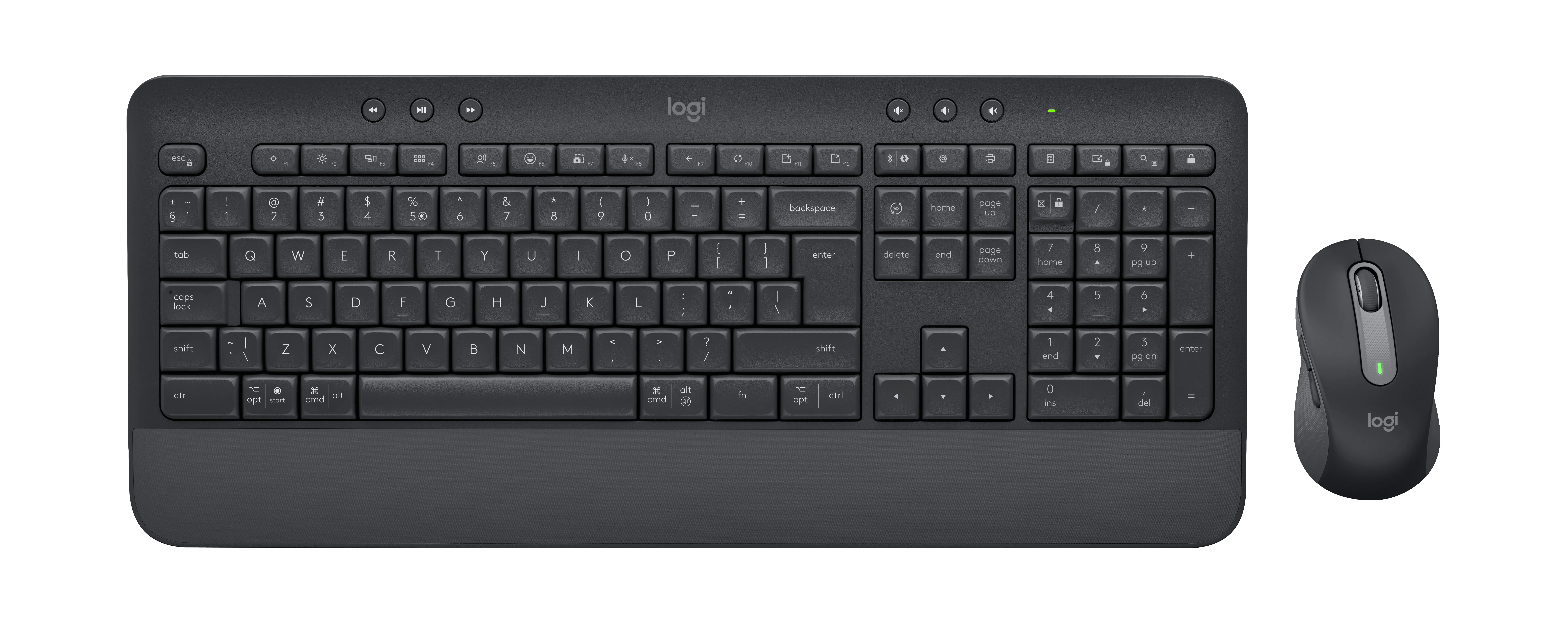 Logitech Signature MK650 for Business -langaton n&auml;pp&auml;imist&ouml; ja hiiri, Musta