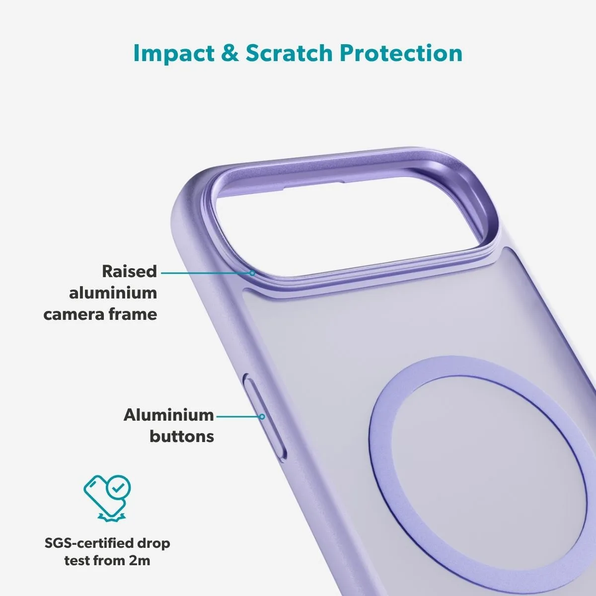 Epico HeroMatte Pro Mag+ Case iPhone Air Qi2  &  MagSafe Compatible, Purple