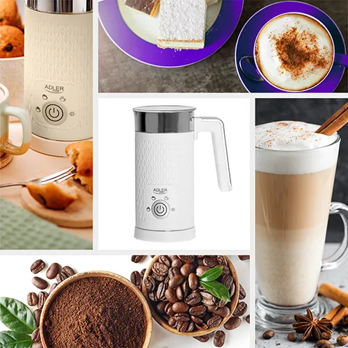 Adler AD 4495 Electric Milk Frother and Heater - Beige