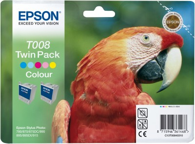 EPSON Ink T008 Colour Twinpack 2x46 ml