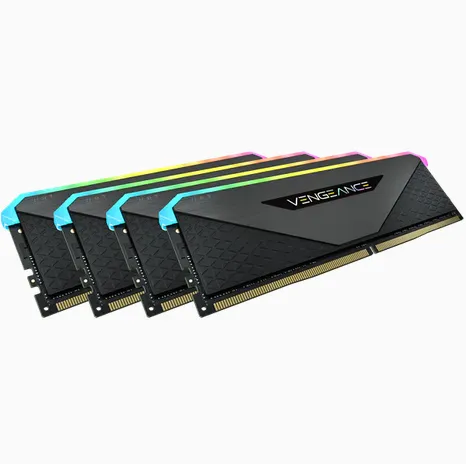 Corsair Vengeance RGB RT 32 GB (4 x 8 GB) DDR4 3600 MHz, CL18 - minne, Svart