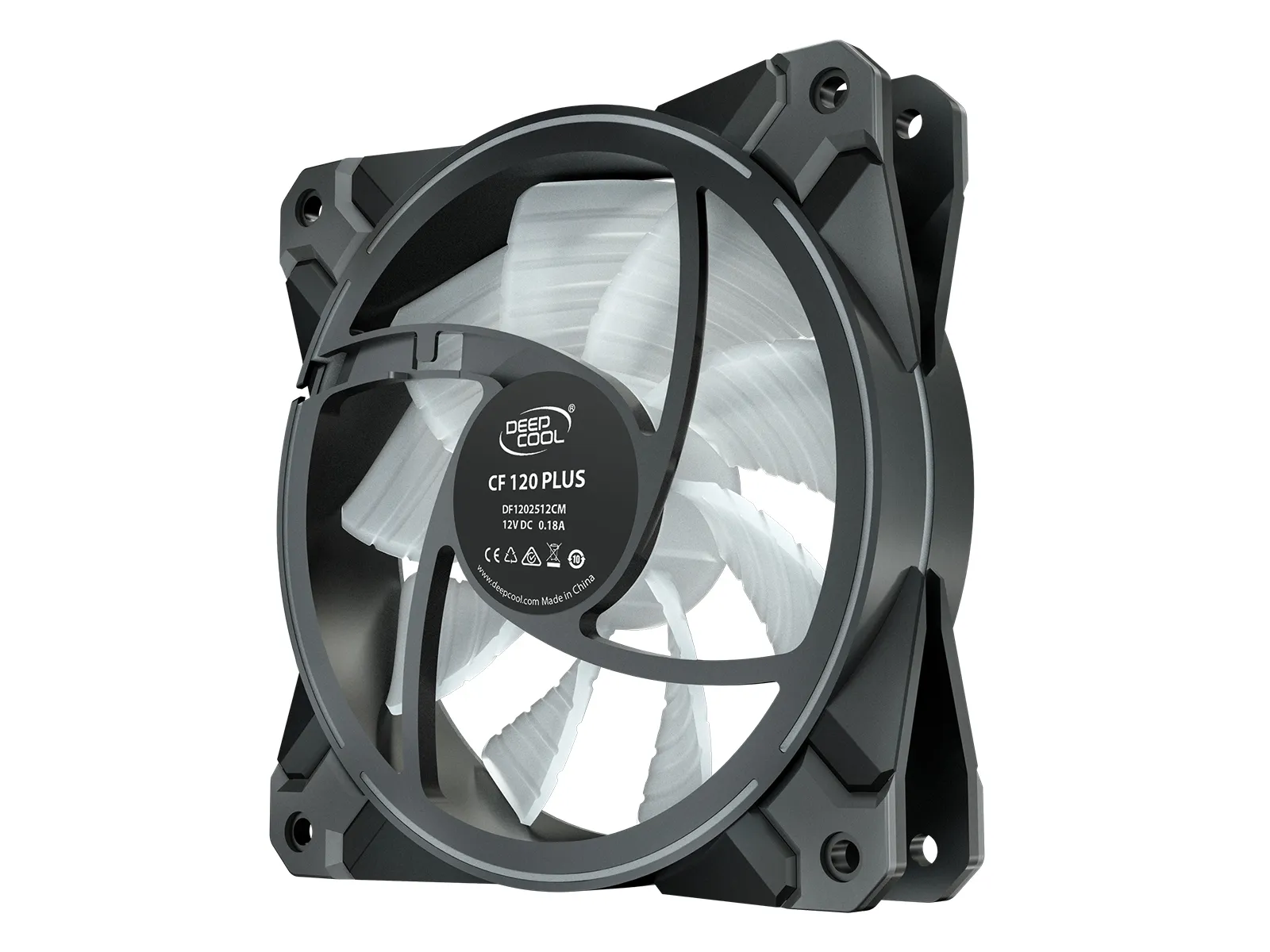 DeepCool CF120 Plus, PWM, 120mm - case fan, black, 3pcs