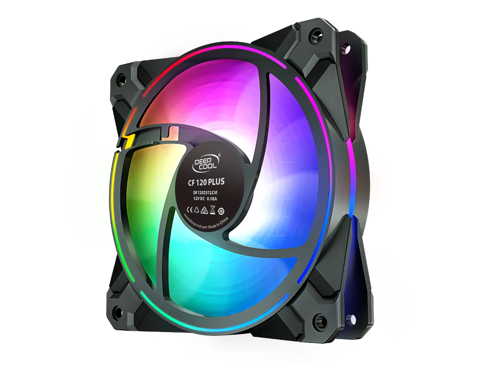 DeepCool CF120 Plus, PWM, 120mm - case fan, black, 3pcs