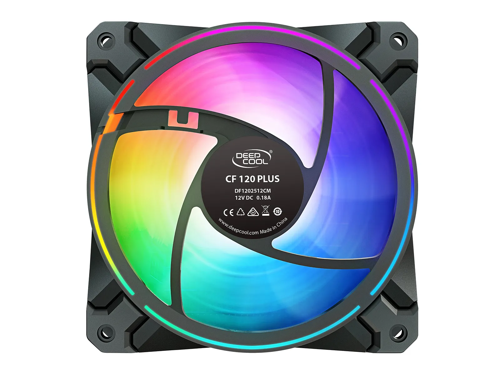 DeepCool CF120 Plus, PWM, 120mm - case fan, black, 3pcs