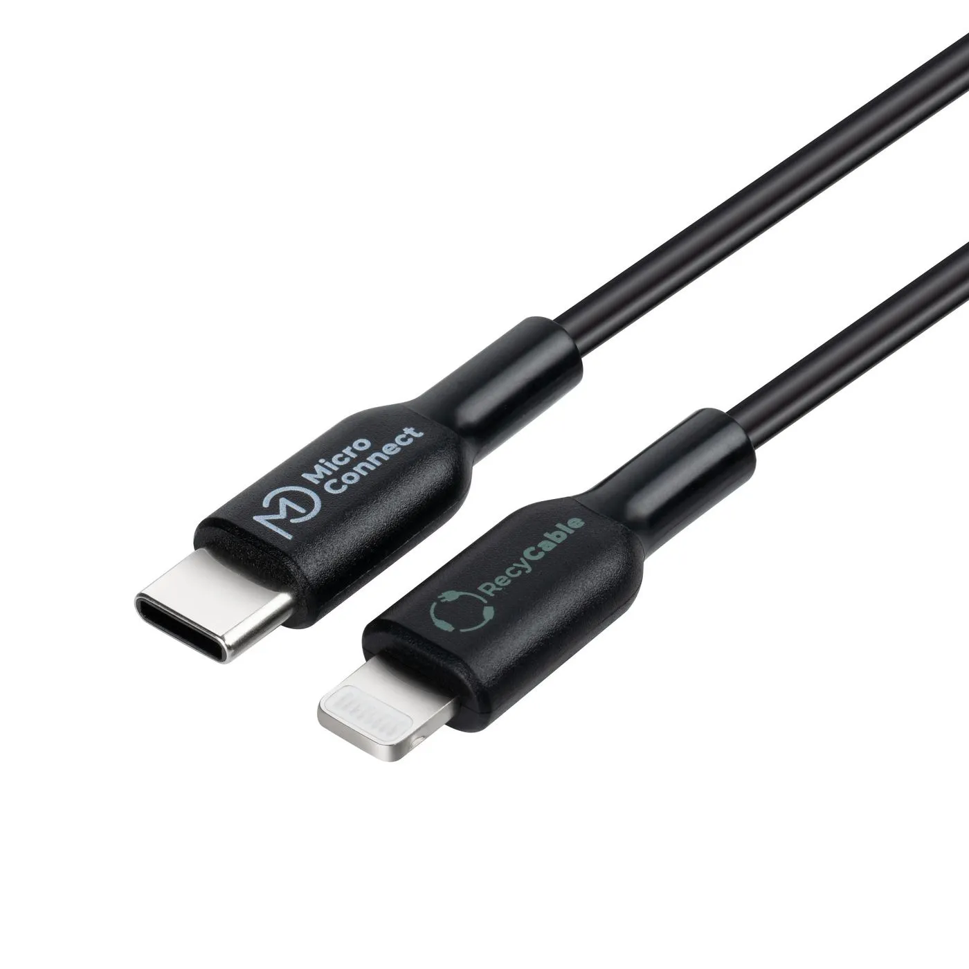 MicroConnect ECO-USB3.1CL2 ReConnect USB-C &ndash; Lightning kabel, 2 m, svart