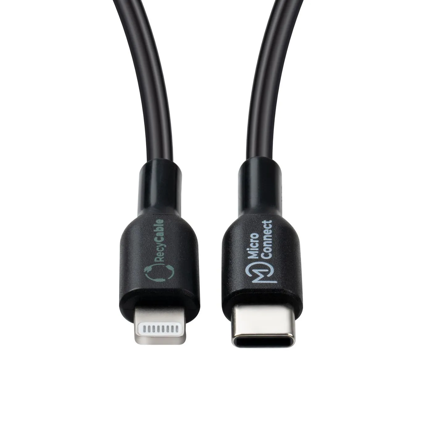 MicroConnect ECO-USB3.1CL2 ReConnect USB-C &ndash; Lightning kabel, 2 m, svart